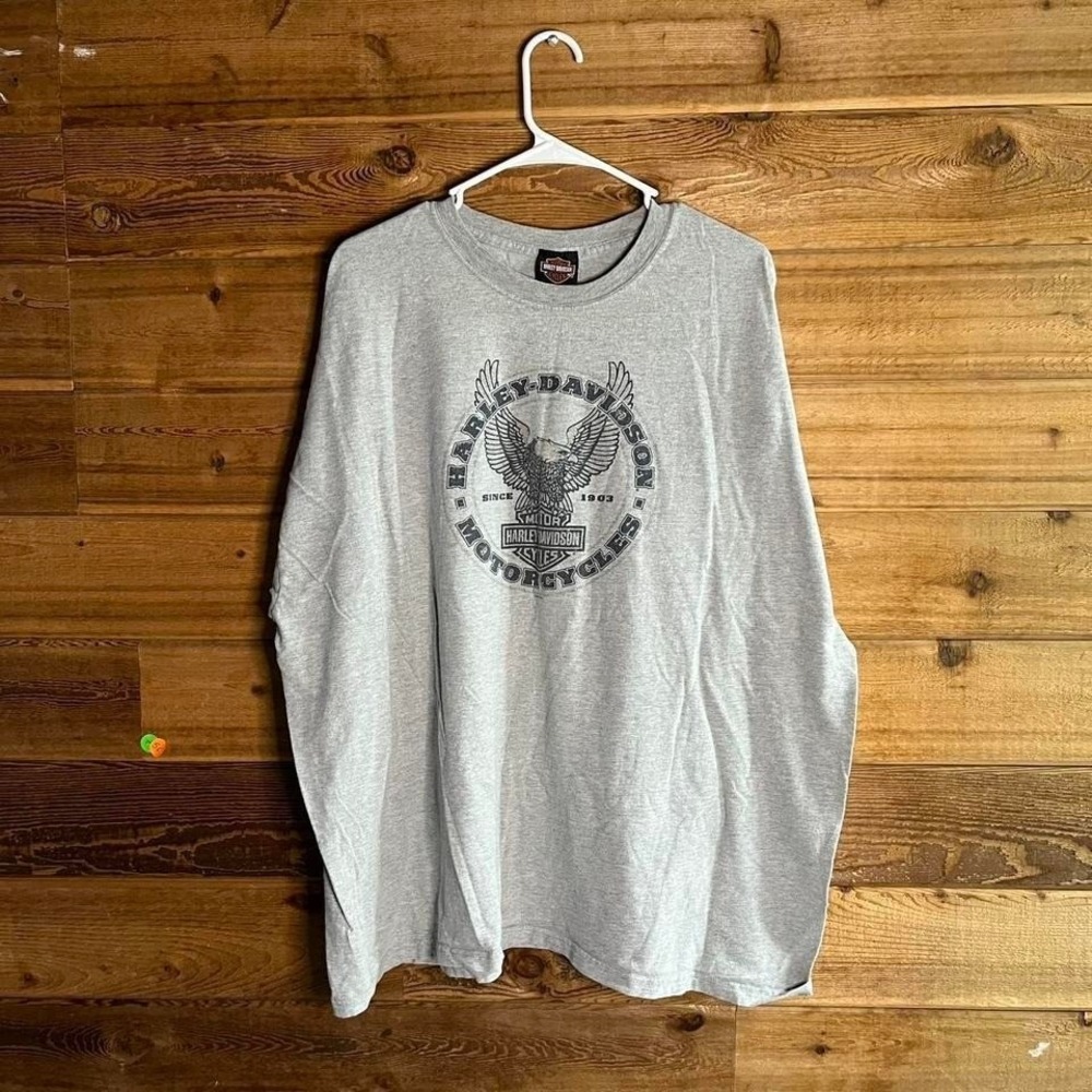 Harley Davidson grey t-shirt with eagle graphic